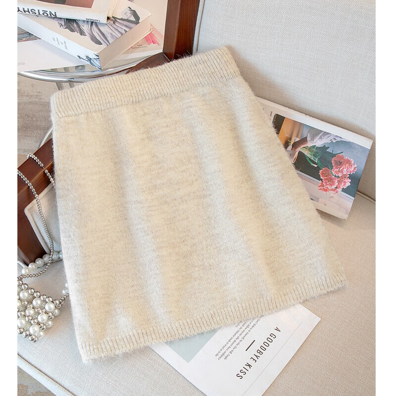 Cypress Sheep Wool Solid Color Suit Women's 2025 Autumn New Long-sleeved Top and Skirt Two-piece Set