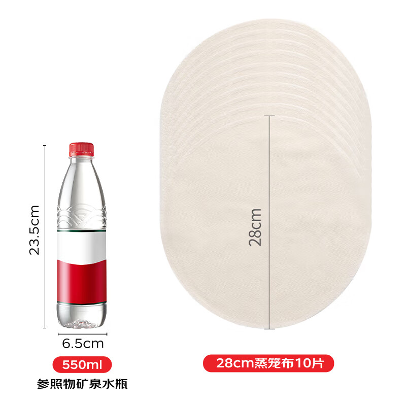 Baijie cotton steamer cloth, steamed bun steamer cloth with a diameter of 10 pieces, 28cm, steamed dumplings, small steamer buns steamer cloth