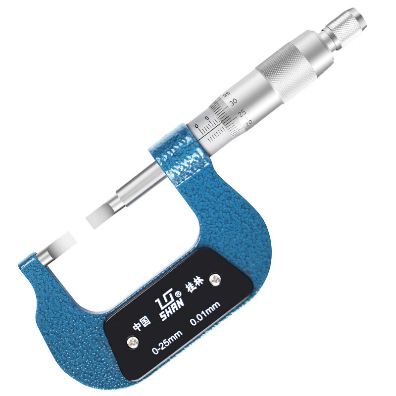 SAIKE Gui measuring blade blade micrometer 0-25-50-75-100 precision 0.01 thin slice 0.7mm spiral micrometer green measuring blade micrometer 25-500.01 (thin