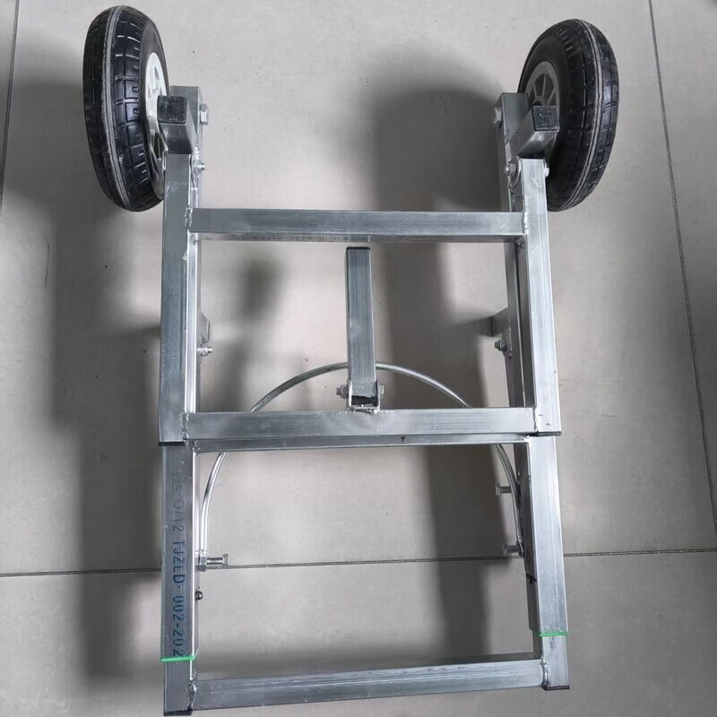 Runhuanian cart self-leveling and thickening new glue paint bucket pulling cement and dumping garbage household water dumping site multi-functional trolley double pole telescopic folding dual-purpose push-pull cart 8-inch heavy-duty silent wheel