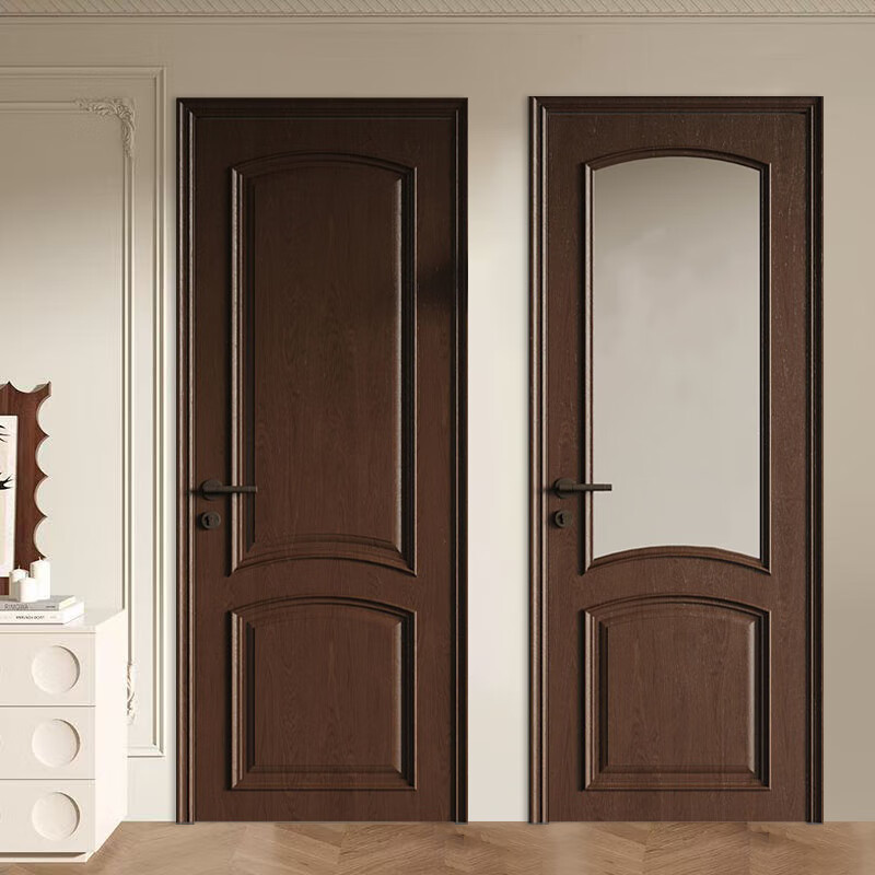 Solid wood door, bedroom door, all solid wood composite painted door, antique style set door, room door, interior door, home wooden door, solid wood composite painted door A