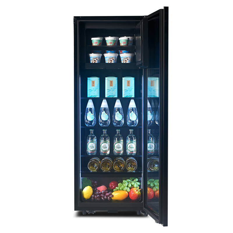 Costainton household refrigerated refrigerated ice bar refrigerator living room office ice bar refrigerator dual temperature zone tea wine beverage fruit and vegetable refrigeration and preservation cabinet tea cabinet beverage cabinet freezer home appliance refrigerator 1.28 meters high 142L freezing + refrigeration can make ice