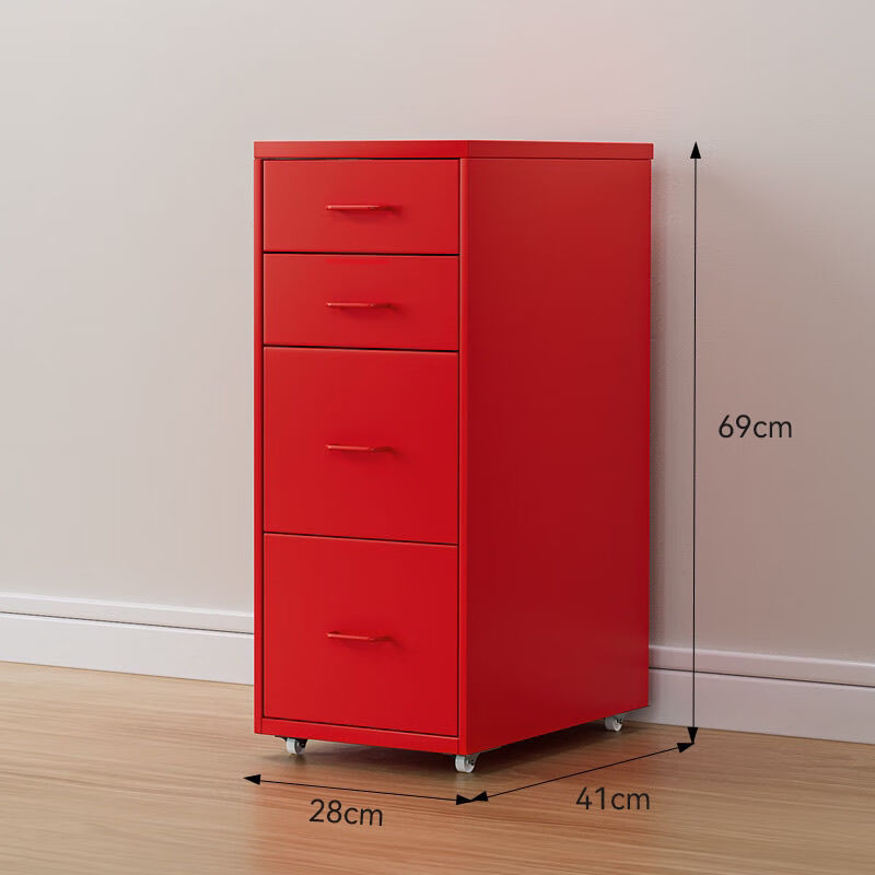 Bun Peng iron cabinet storage cabinet clearance large disposal Chinese bedside study living room dopamine storage mobile steel drawer three drawers thickened light pink