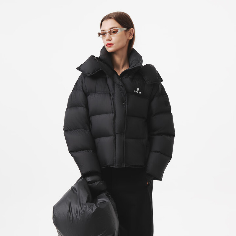 Tambor down jacket women's short removable hood profile thick winter outdoor warm jacket 5530538Z black 165
