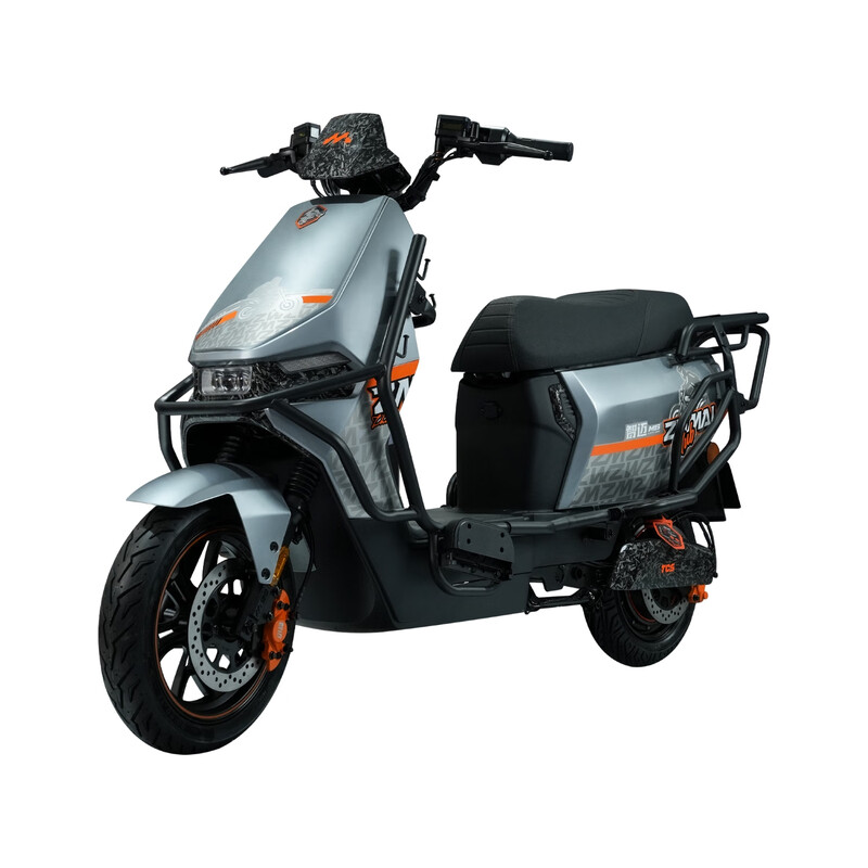 LEOSAM Zhimai Electric Motorcycle M6M Peter Pan Big Power 2500W Dual Disc Brakes 60V20Ah Long Endurance Hill Climbing Advanced Takeaway Car Crowdsourcing Big Sitting Bucket Planet Gray