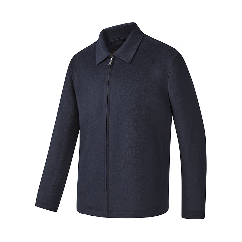 YOUNGOR Removable Down Liner Autumn and Winter Wool Lapel Executive Down Jacket Navy L175/96A