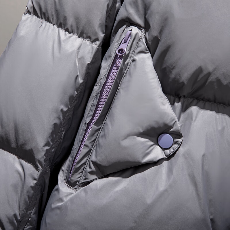 Sibaishe 90 velvet hooded short down jacket for women 2025 winter new double zipper long sleeve contrasting color jacket