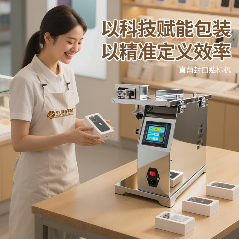 Xuan Teng Machinery Right Angle Labeling Machine Pharmaceutical Gift Labeling Machine Cosmetics Food Packaging Box Semi-automatic Labeling and Coding Machine Multifunctional Right Angle Labeling Machine