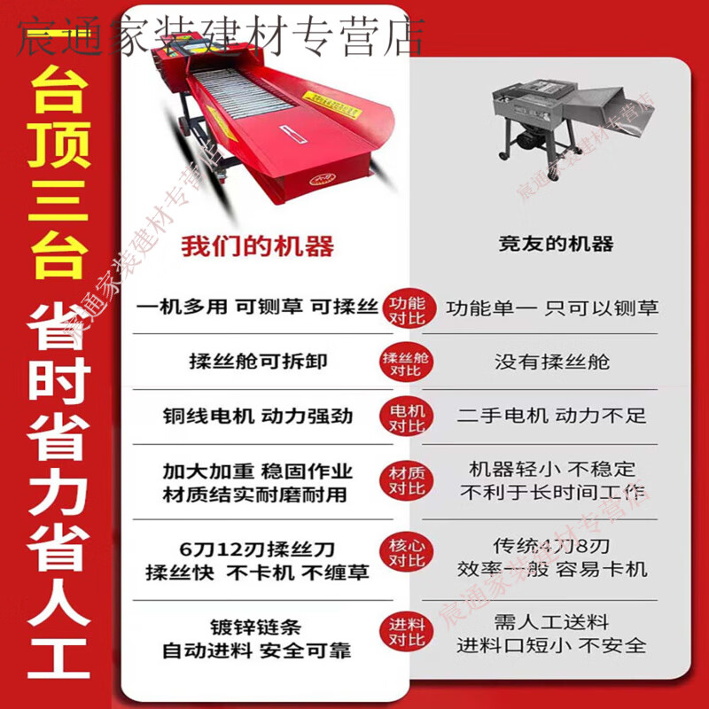 Kaooseen hay cutter for home breeding, cattle and sheep, corn straw, wet and dry crushing, grass cutting, grass cutting and shredding All -- below -- all machines -- support deposit payment on delivery