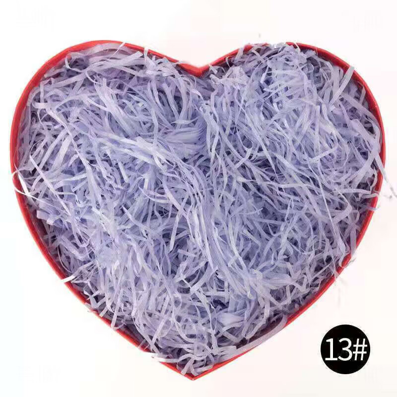 Raffia filling Internet celebrity gift box souvenir cushioning filling for boyfriend and girlfriend wedding candy bedding manufacturer wholesale purple 500g super cost-effective