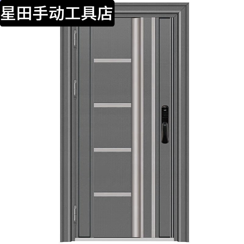 Korean style door ventilation door stainless steel single door thickened entrance to the residential area single push-pull entrance door security door style 7 201