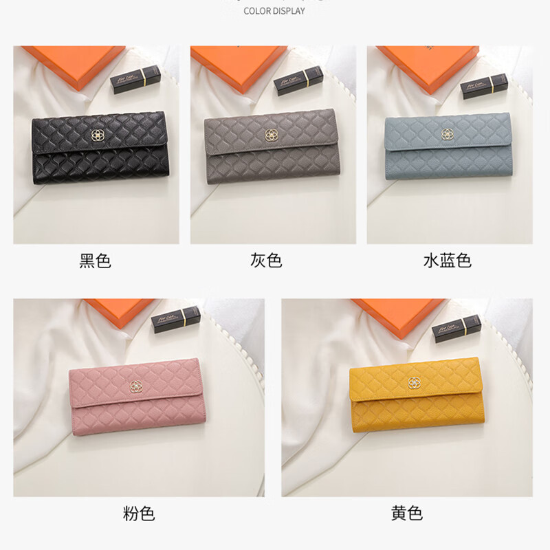 Chiecu Kscbn Light Luxury Bag Women's Hand Wallet Women's Card Bag Long Wallet Coin Purse New Year's Valentine's Day Birthday Gift Aqua Blue Gift for Wife, Girlfriend, Mom, Exquisite Gift Box