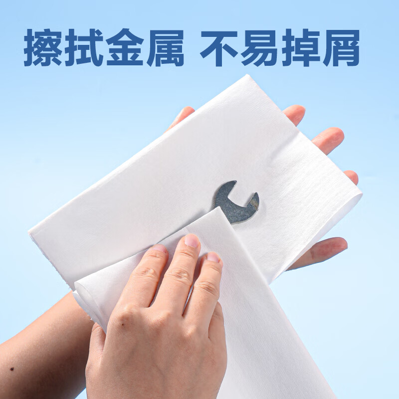Deli dust-free wipe paper dust-free industrial laboratory dust-free cloth white 25*38cm/roll (500 sheets/pack) LQ395