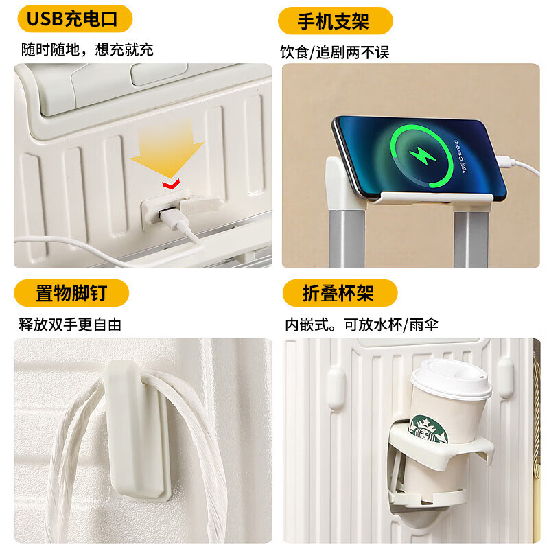 Multifunctional aluminum frame suitcase large capacity suitcase password box leather suitcase travel trolley case flight case for men and women silver gray 26 inches