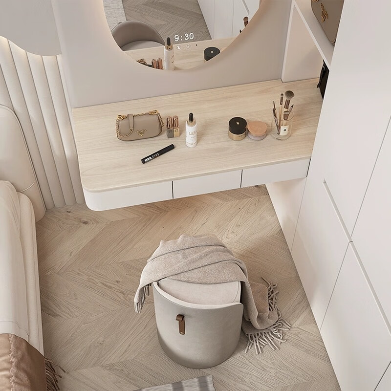 Aochaohang Guangzhou Foshan board whole house custom-made factory furniture door-to-top modern simple solid wood wardrobe cabinets PET cabinet door custom series high gloss-skin feel Square meters