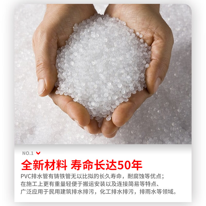 LESSO PVC drainage 90 right angle elbow dn110 white drainage pipe elbow (2 pieces) sewer sewage pipe fittings joint