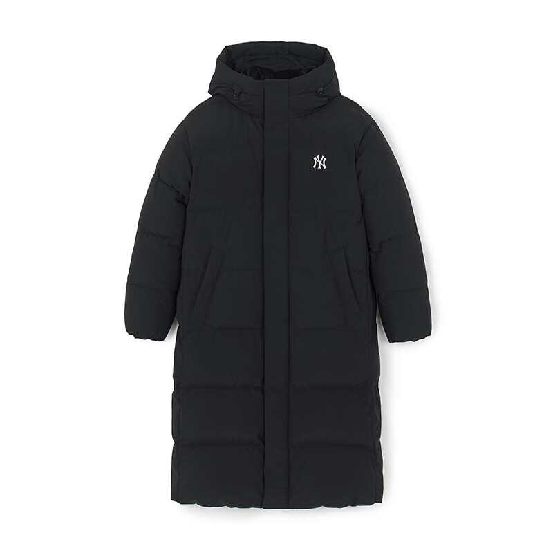 MLB down jacket for men and women, 2025 latest basic versatile long style 3ADJB2356-50BKS-M