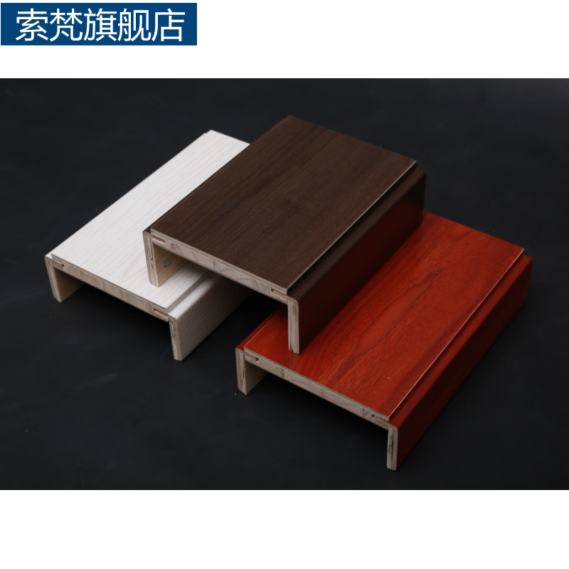 Suofan door cover with edge, window cover with edge, entrance cover, bay window cover, door cover, balcony cover, custom solid wood lines, wall thickness within 10cm, single package 60mm