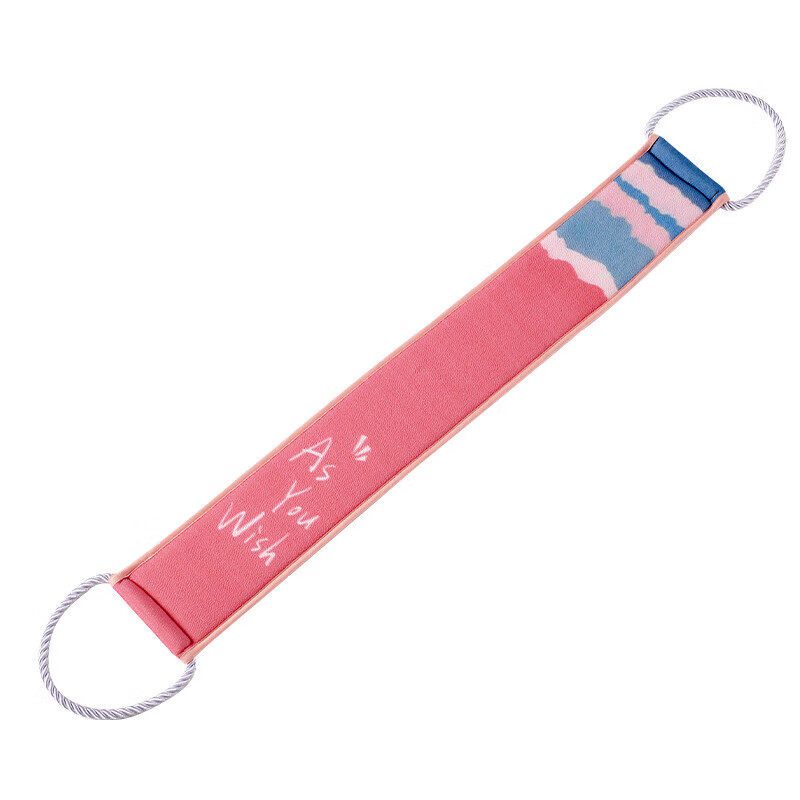 Pu Lian bath towel, double-sided strong back rub, back strip, men and women's back rub mud artifact, long back bath towel, new style, firm handle, pink double-sided back rub strip