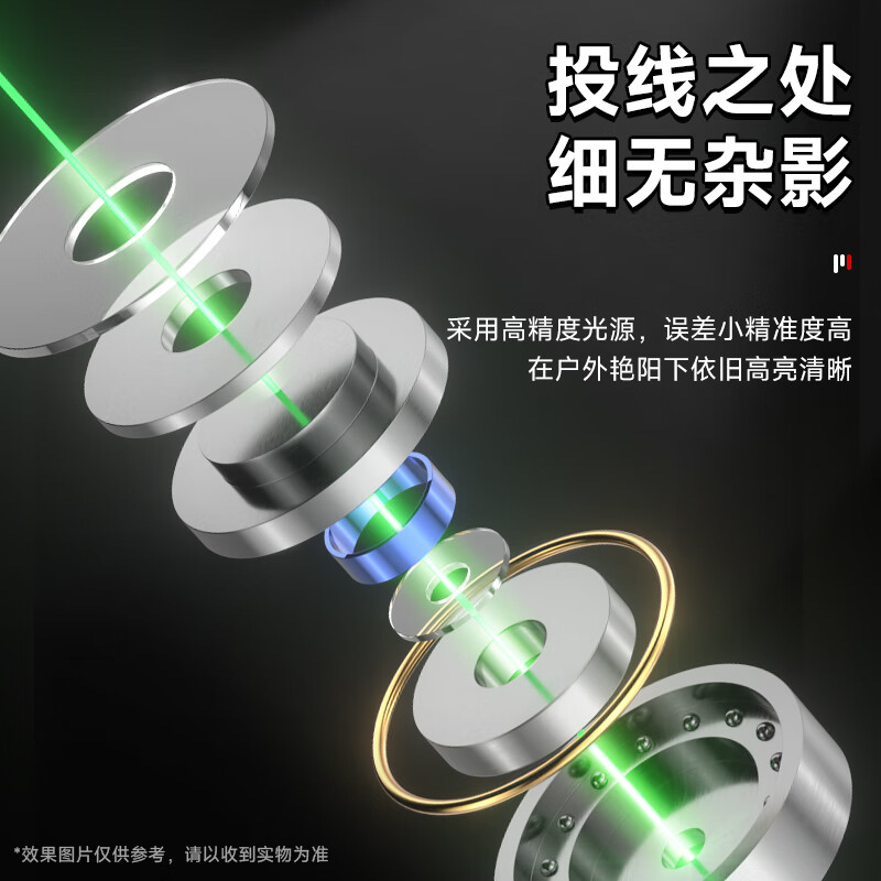 Delixi Electric Green Light Infrared Level High-Precision Strong Light Thin Line Outdoor Laser 2/3/5 Line Automatic Leveling Level Green Light 5 Line High Precision-Engineering Grade