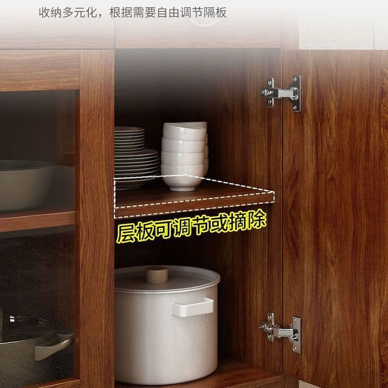 Gu Jia Shufu's new Chinese-style sideboard solid wood side bar against the wall integrated high cabinet home living room tea and wine cabinet multi-functional cabinet delivered to home and installed by the master high cabinet (80*40*200) cm