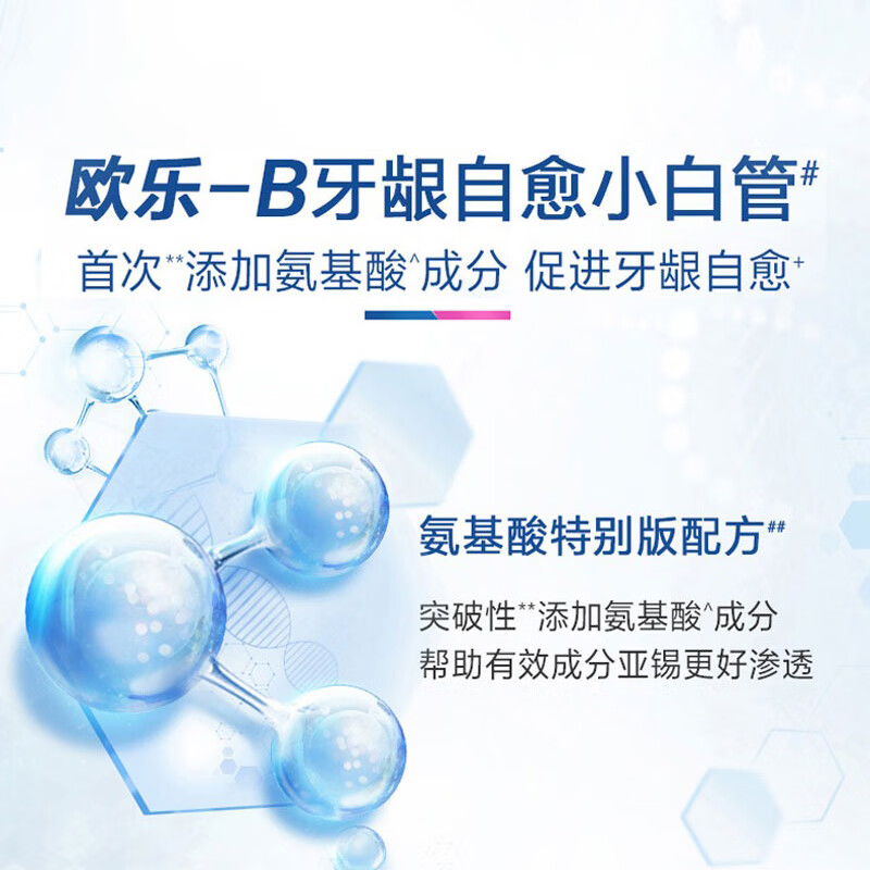Oral-B amino acid gum care best-selling small white tube toothpaste gum repair fresh fluoride 200g Jingdong self-operated