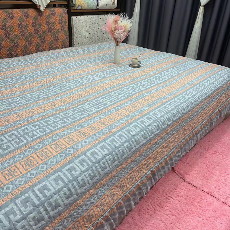 RSRDDY2025 new autumn and winter light luxury four-sided double-sided bed high-end rural soil Kang cover large tatami bed sheet bed cover gray new era length 280*width 225