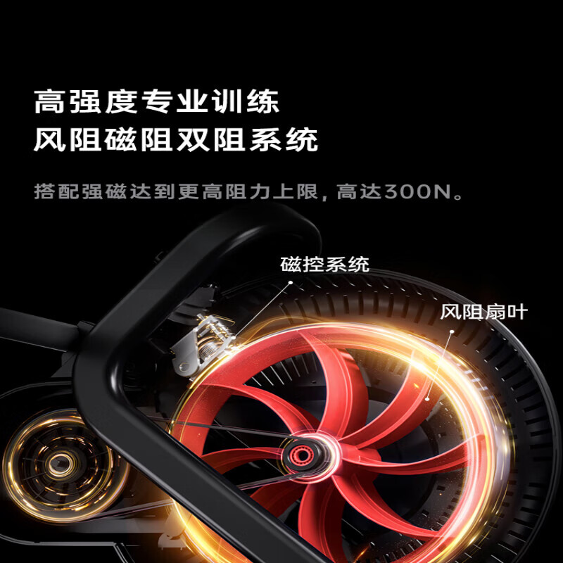 UMAY rowing machine, household wind-magnetic dual resistance, indoor silent folding fitness equipment, gym rowing trainer, folding model, wind resistance + magnetic resistance dual resistance, 16-level resistance adjustment, thick and fine