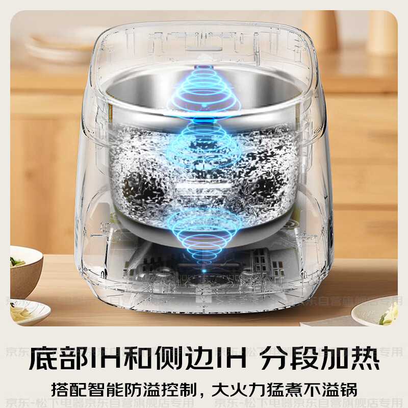 Panasonic Rice Cooker 2.0 Coating IH Heating Household Rice Cooker 4-5 People Uncoated Stainless Steel 4 Liter Level One Energy Efficiency SR-HNS152-W