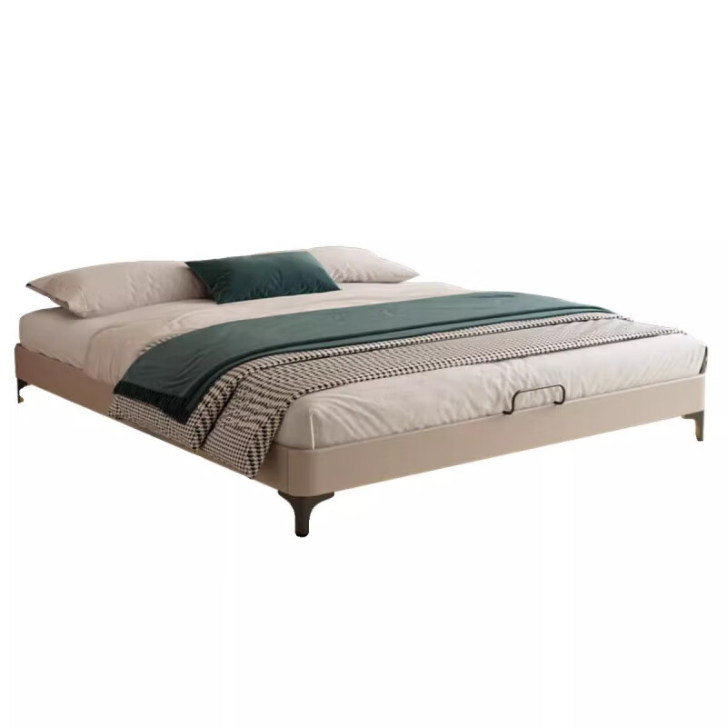 Xinquanyou cream style tatami bed ribbed frame bed modern and simple no bedside master bed small apartment double bed can be customized standard version tatami single bed frame structure solid wood silent bed board x 1000mm*190