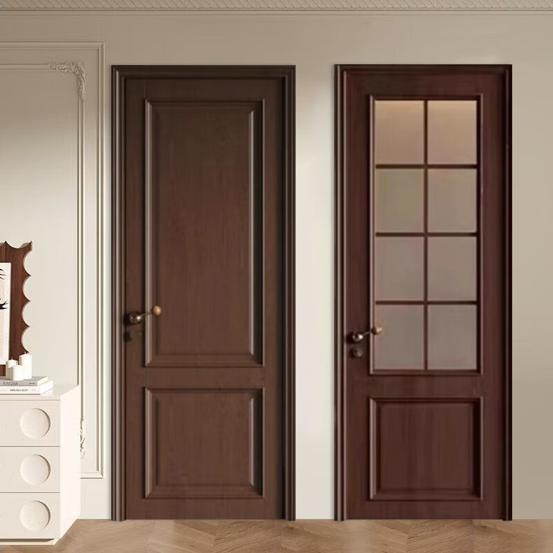 Solid wood door, bedroom door, all solid wood composite painted door, antique style set door, room door, interior door, home wooden door, solid wood composite painted door A