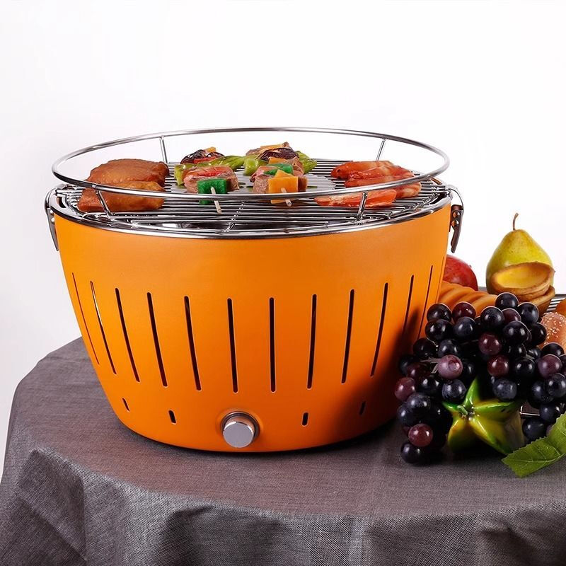 NAOISKEY LotusGrill German Lotus barbecue household oven-free grill outdoor villa stove charcoal barbecue gray small size