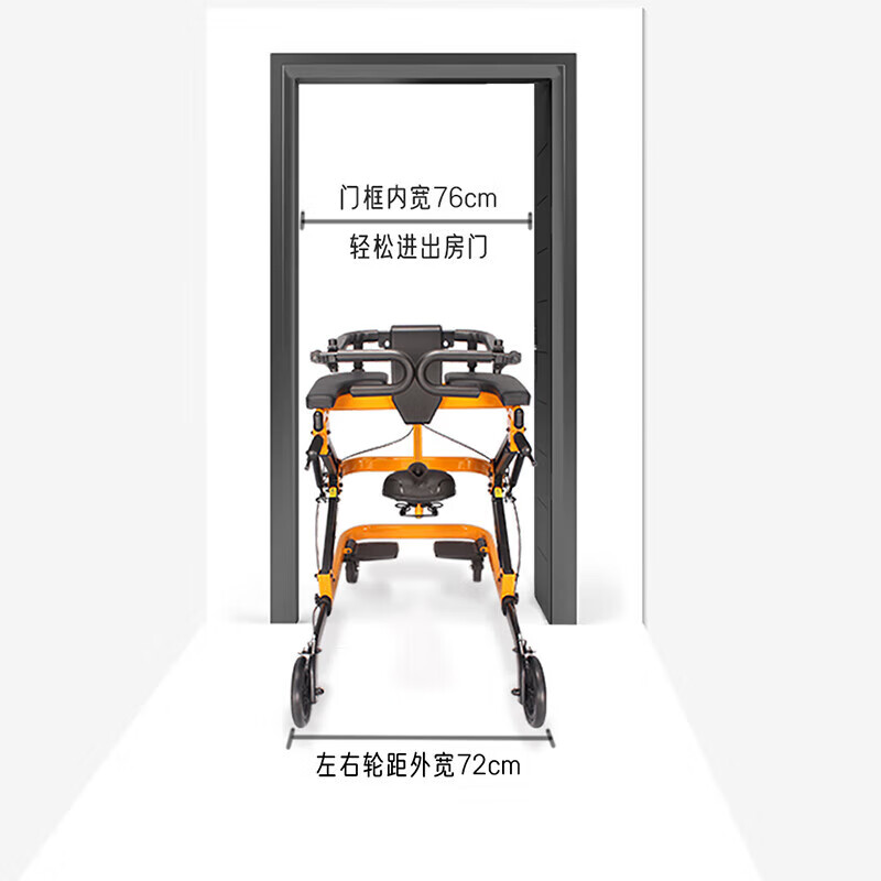 Shanfulu Rehabilitation Training Equipment Walking Elderly Stroke Hemiplegia Cerebral Infarction Assistive Walking Device Elderly Walker Exoskeleton Model A Yellow (Practice Walking + Mobile Cart Function)