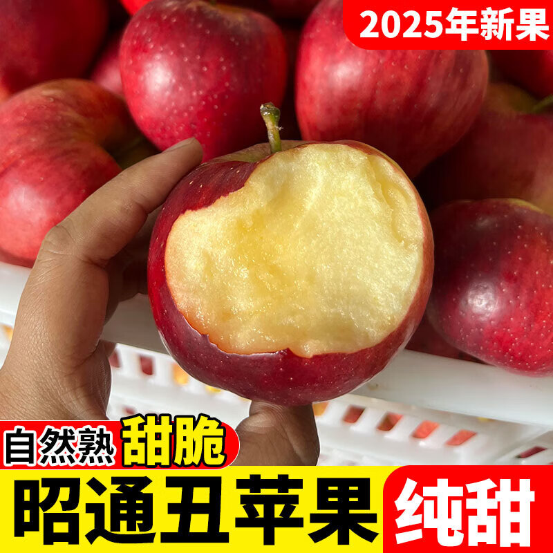 2025 Authentic Yunnan Zhaotong Rock Candy Apple Fresh Fruit Apple Seasonal Crisp Sweet Fruit Origin Straight Hair 5 Jin Pack Medium Fruit (70-80mm)