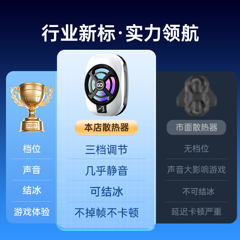 Wise Nation's three-speed adjustment can freeze mobile phone radiator, back-clip semiconductor refrigeration fan, dedicated cooling device for live broadcast games, suitable for Apple IQOO, OnePlus and Huawei