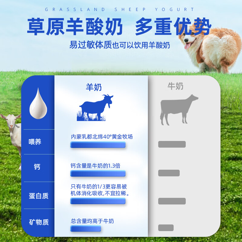 Mengbei Pet Yogurt Dog Snacks Goat Milk 0 Added Nutrient Mixed Food and Hydration 50g 16 Bags
