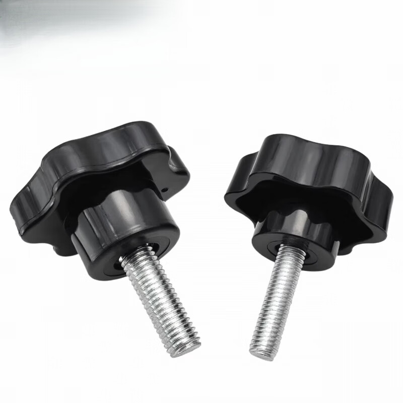 He Jiagong hexagonal plum blossom hand-turned star-shaped plastic handle glue head adjustable large handle knob M8M10M12 M8X16-48 head diameter