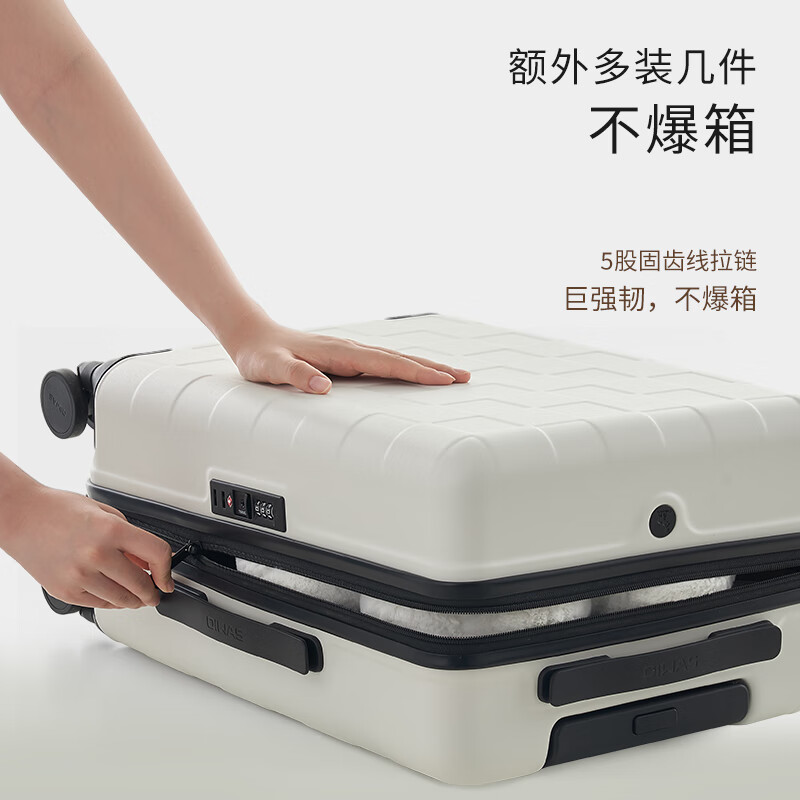 Hermes Sugar Cube Box Large Capacity Suitcase Strong, Durable, Lightweight Coded Boarding Case Travel Trolley Case Leather Box White Explosion-proof Coded Lock Anti-Scratch 24 Inch 3-5 Days Travel