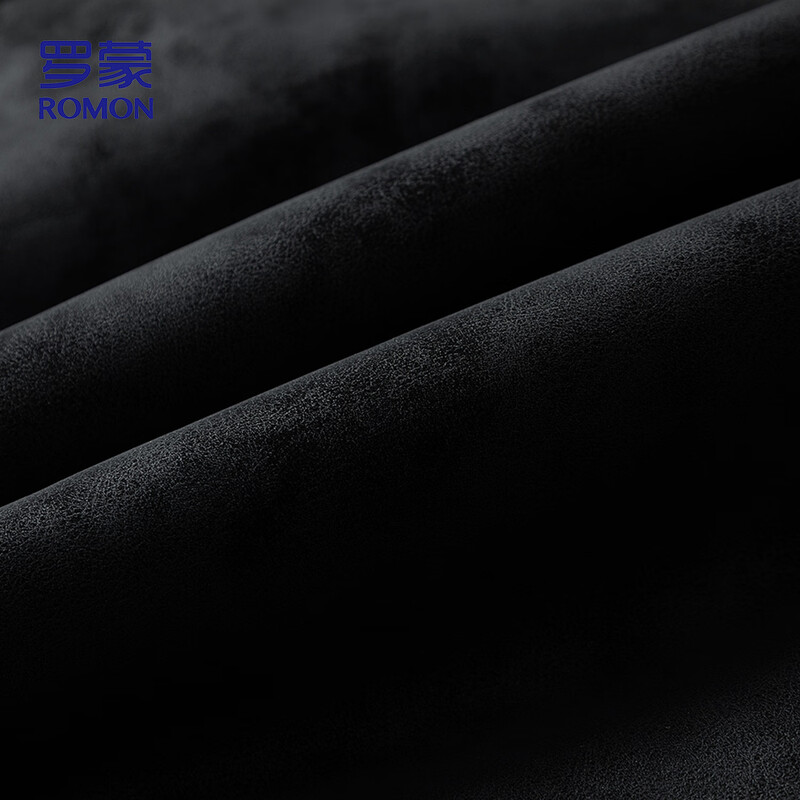 ROMON down jacket men's winter outdoor leisure trend versatile loose comfortable lapel jacket men's 2581 black XL