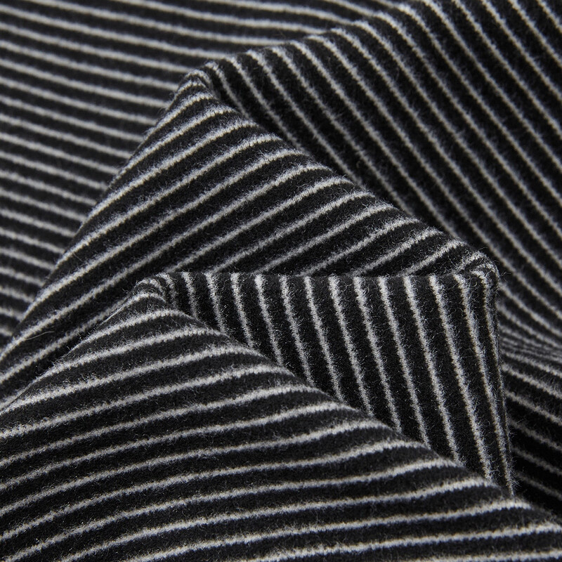 Demana layered aesthetics winter simple design stitching contrasting round neck stripes slightly elastic women's T-shirt to accommodate fat