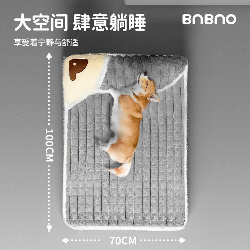 BNBNO dog mat winter sleeping mat universal kennel floor mat winter warm cat sleeping pet mattress removable and washable