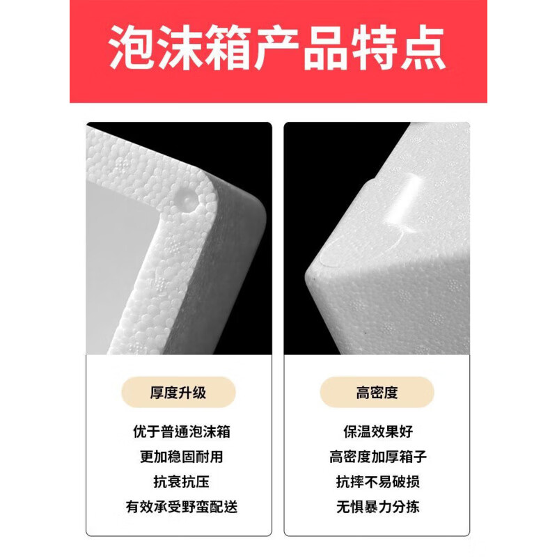 Refrigerated foam box express special thickened insulated box wholesale large packaging anti-fall commercial fruit planting large box Postal No. 1 box - quantity 3