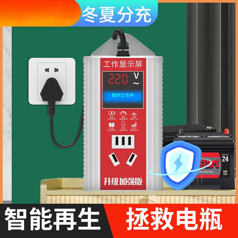 Bull 2025 new electric vehicle battery repairer genuine automatic power-off universal pulse charging battery life activation artifact