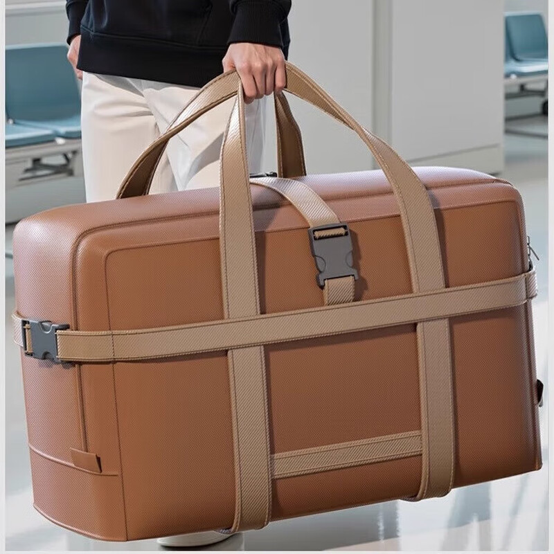 Large-capacity moving packing bag can be used in suitcases, travel essential bags, checked packaging, clothes and quilt storage bags, store manager highly recommends large size - amber brown, explosion-proof double buckles