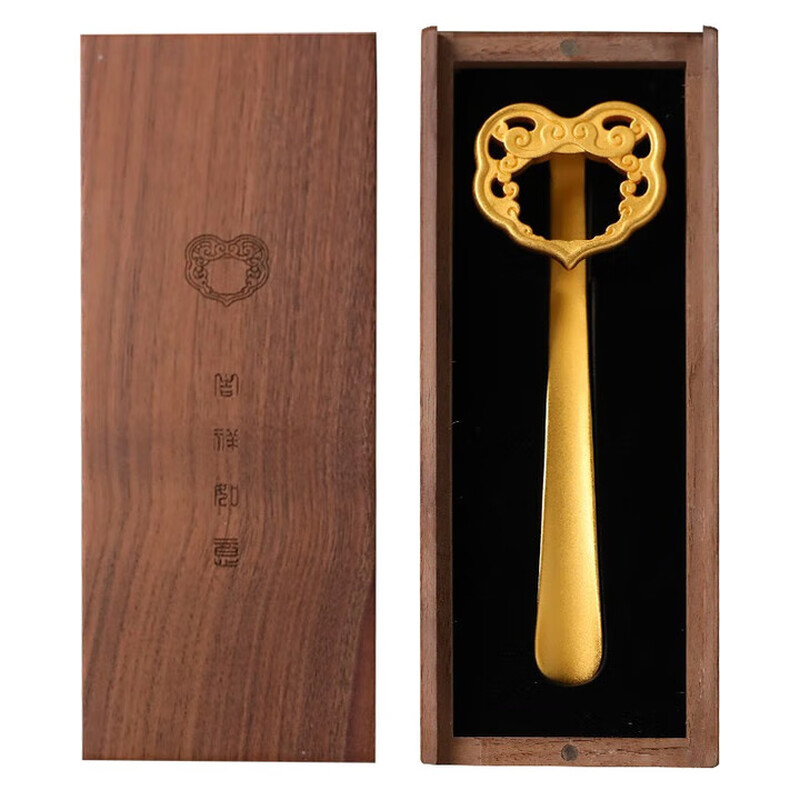 Baichunbao inherits Maotai bottle opener Feitian special opening lid for gift giving gold-plated Ruyi wine opener to take beads Ruyi wine opener single gift box