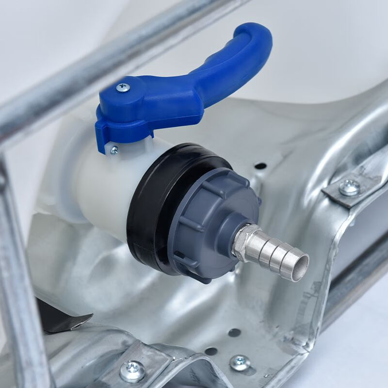 Full collection of steamed ton bucket valve joints, lid accessories, 1000 liter plastic bucket, double-headed inner and outer lids, 4 points and 6 points, DN40 interface 62mm bucket mouth plug