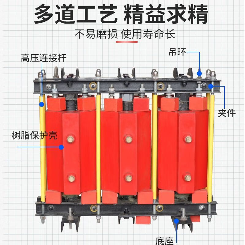 Sichuan Electric High Voltage Iron Core Reactor CKSC-240/10-6% Epoxy Casting 240Kvar Series Reactor Reactive Power Compensation Capacitor Cabinet Special 6% 10000V 5