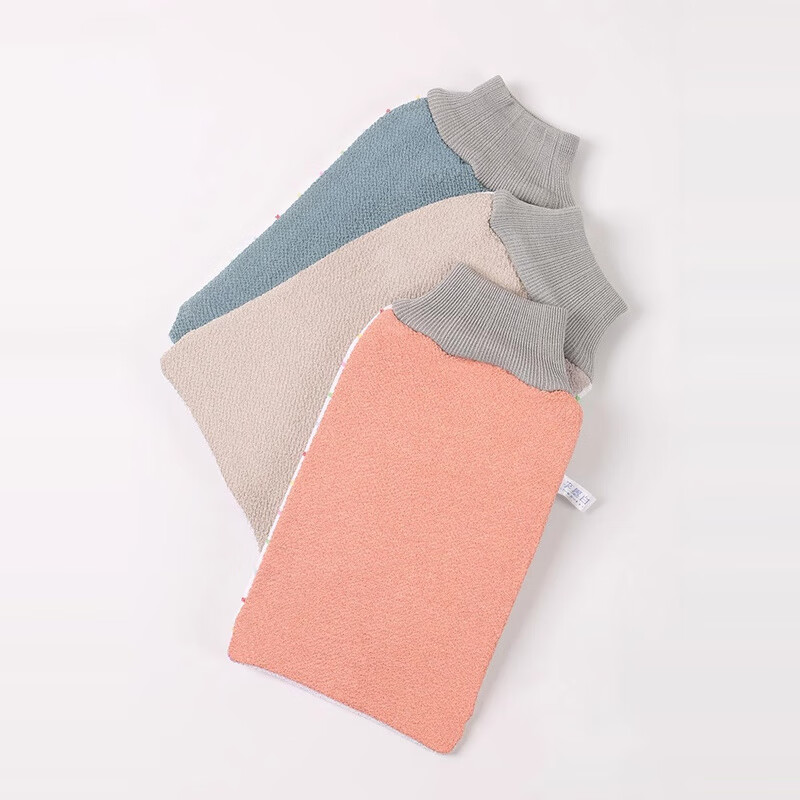 Bath towel AB, thick and thin, double-sided, strong mud rubbing, household bath towel, gray gloves, commercial back rub, giant mud/thick and double-sided, bathing gloves/Nordic powder