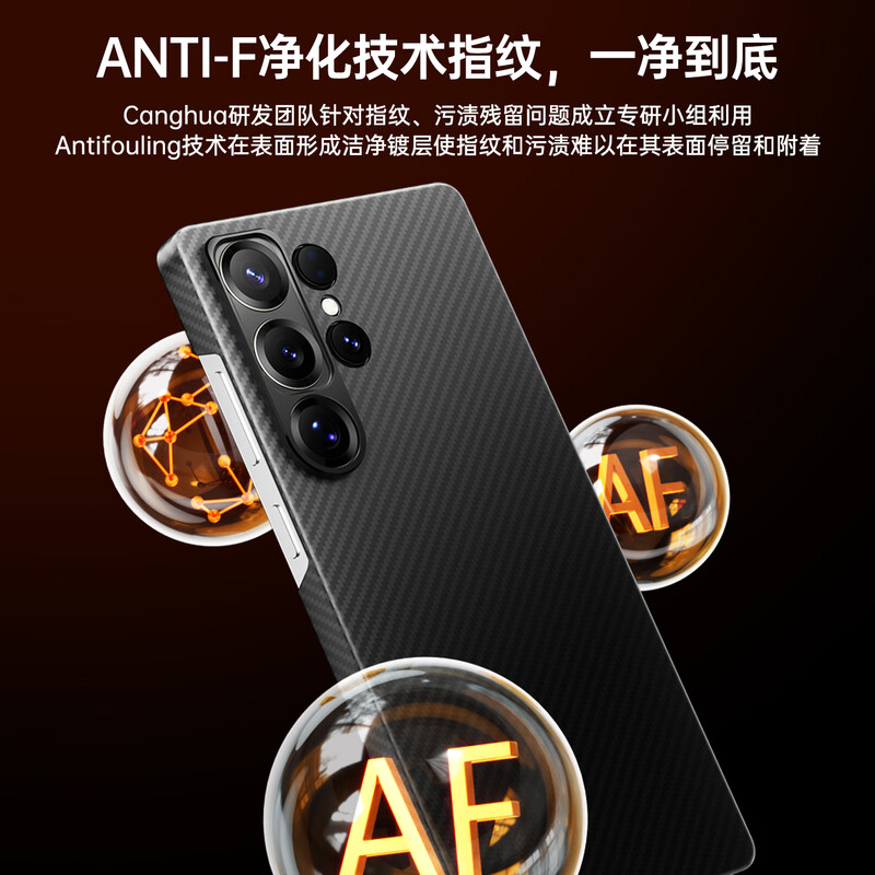 CangHua suitable for Samsung s25ultra mobile phone case Kevlar aramid fiber MagSafe magnetic protective case S25U advanced ultra-thin and ultra-light protective case Sunset Qixia