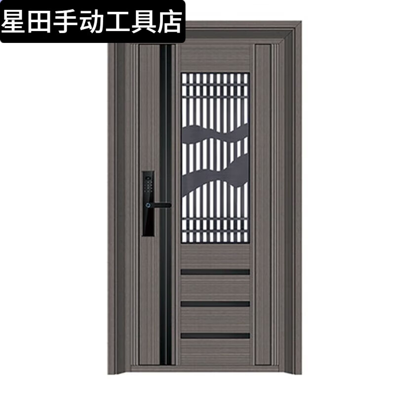 Korean style door ventilation door stainless steel single door thickened entrance to the residential area single push-pull entrance door security door style 7 201